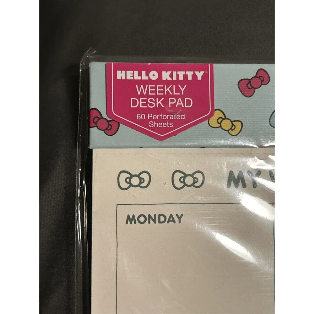 Hello Kitty And Friends Rainbow Weekly Calendar Desk Pad - 60 Sheets  *NEW*